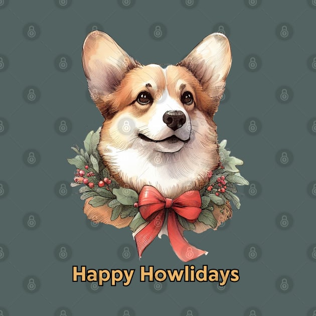 Happy howlidays Corgi by ZogDog Pro