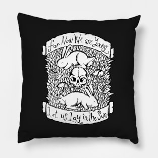 Neutral Milk Hotel - In the Aeroplane Over the Sea - Illstrated Lyrics - Black & White Version Pillow