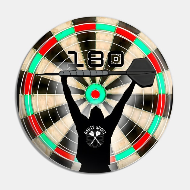 Darts Sport 180 Pin by UMF - Fwo Faces Frog