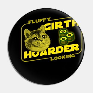 Fluffy Looking Girth Hoarder Heavy Breathing Cat Star Pin