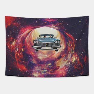 Spacial trip collage art Tapestry