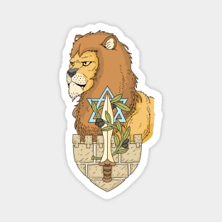 Lion of juda, Israel. IDF emblem. Magnet