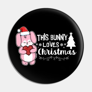 This Bunny Loves Christmas Pin