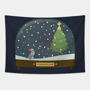 Schnauzer Snowglobe Tapestry