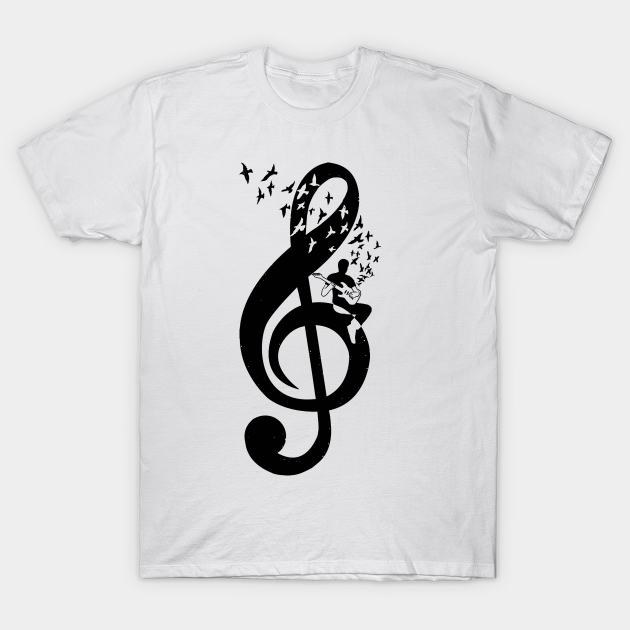 Discover Treble Clef - Electric Guitar - Guitarist - T-Shirt