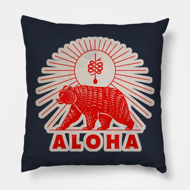 Aloha Bear Pillow by gencodemirer