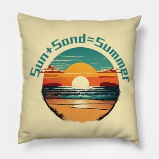 Eternal Summer: Sun, Sand, and Fun Pillow