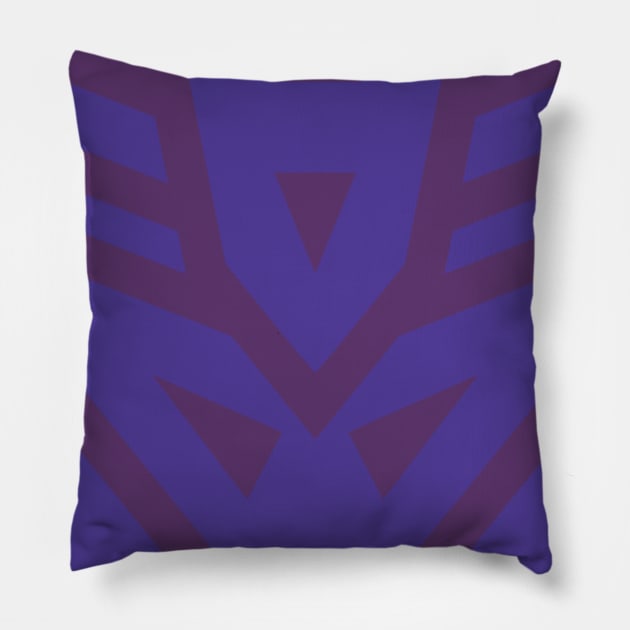 Transformers Decepticon Logo Cartoon Pillow by Ryan