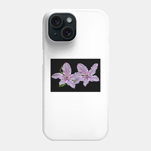 Pink and White Clematis Phone Case by avrilharris