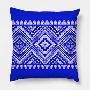 beautiful geometric pattern blue background Pillow