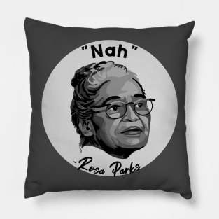 Rosa Parks Portrait and Quote Pillow