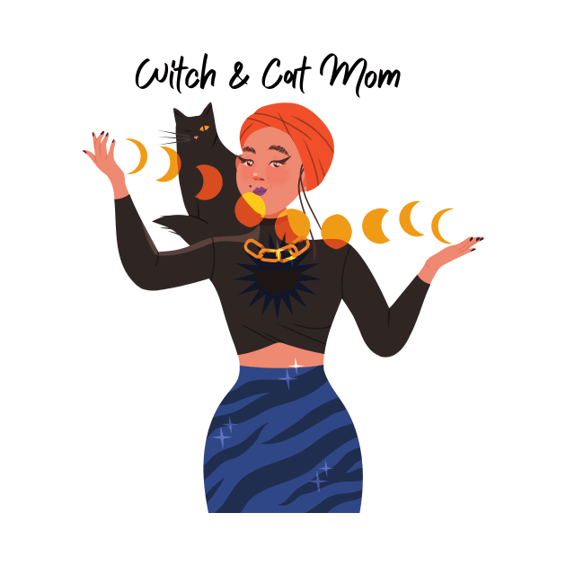 Witch & Cat Mom by Creativity Haven