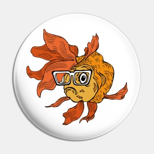 Hipster Goldfish Pin