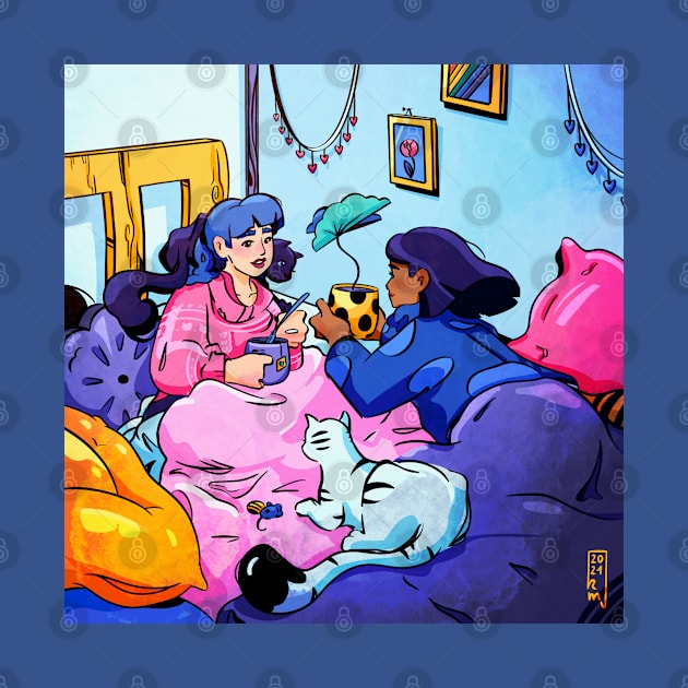 Sleepover by kjm.illustrations