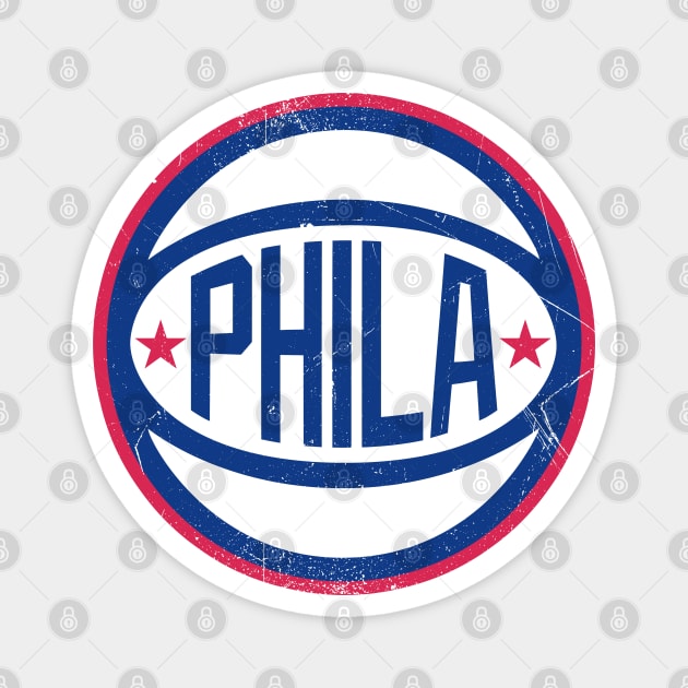 Phila Retro Ball - Blue Magnet by KFig21