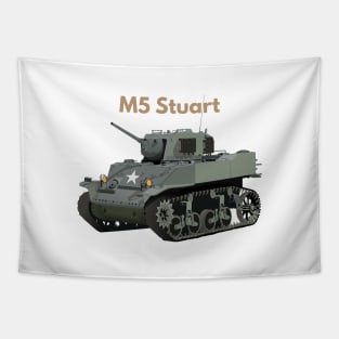 M3/M5 Stuart American WW2 Tank Tapestry