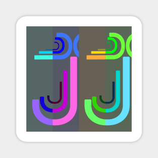 Letter J, the pattern Magnet