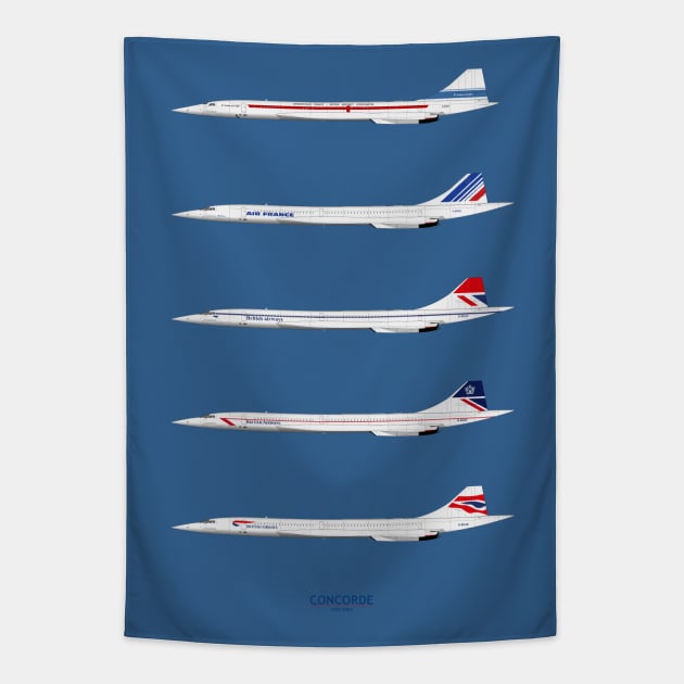 Concorde 1969 To 2003 Tapestry by SteveHClark