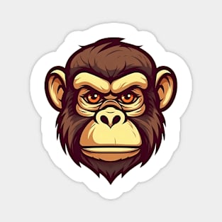 Captivating Monkey: A Cheerful Cartoon Illustration Magnet