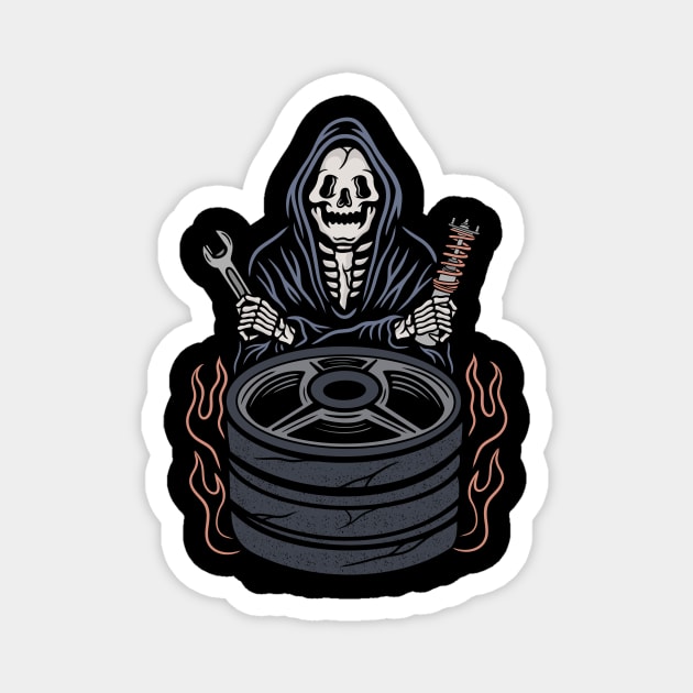 Car mechanic Magnet by gggraphicdesignnn