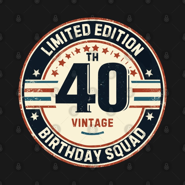 Limited Edition 40th Birthday Vintage by TomFrontierArt