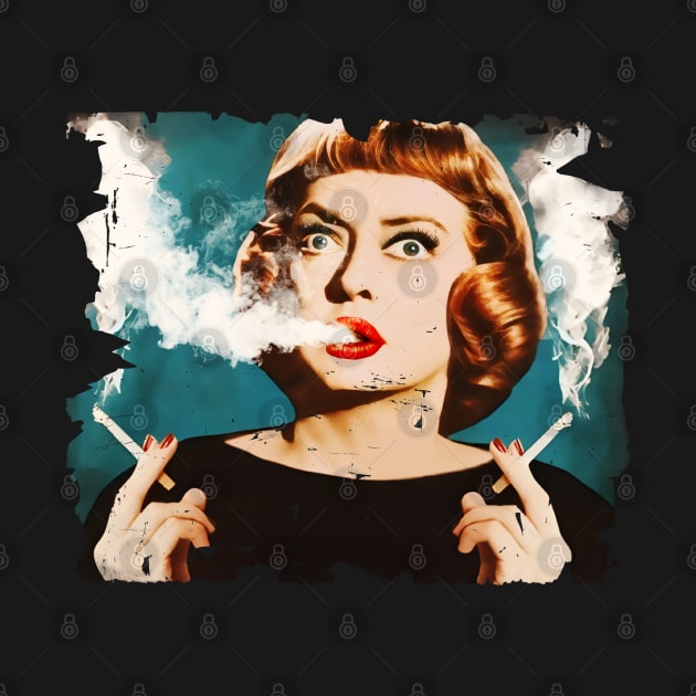 Bette Davis Full Smoking by Nostic Studio