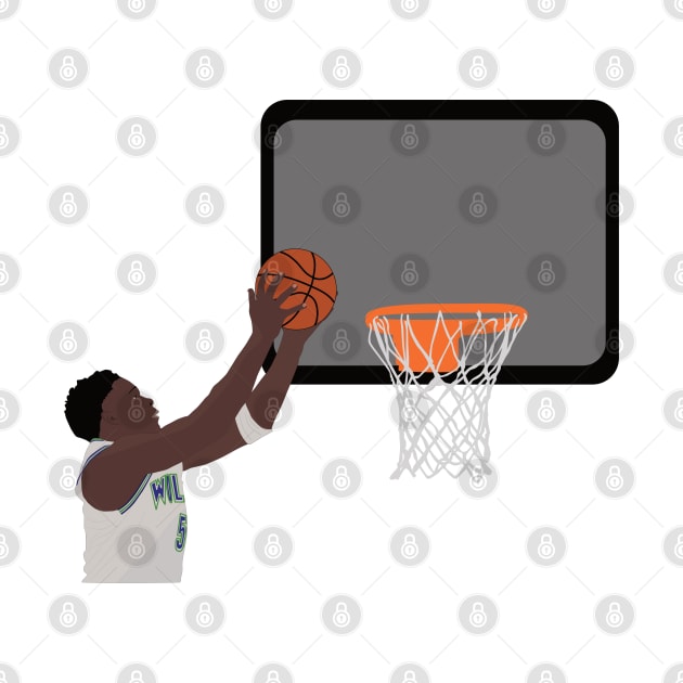 Anthony edwars puts the ball in the basket by GiCapgraphics