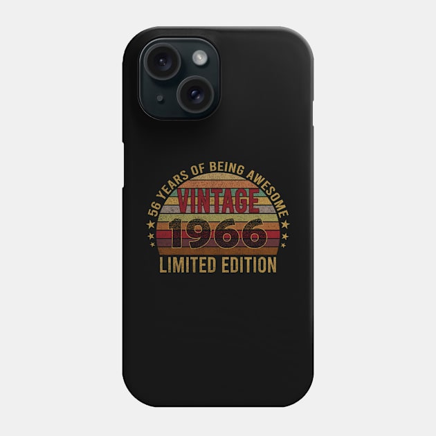 56 years of being awesome Since 1966 56th Birthday Gift Phone Case by mahmuq