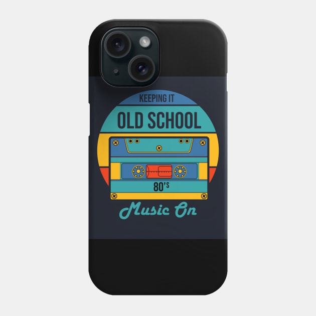 Retro Old School Music Phone Case by Graffix