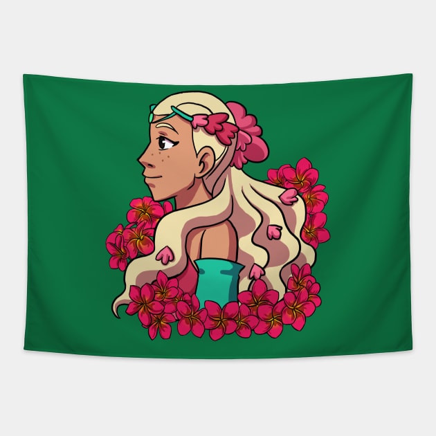 Plumeria Perfuma Tapestry by NightGlimmer