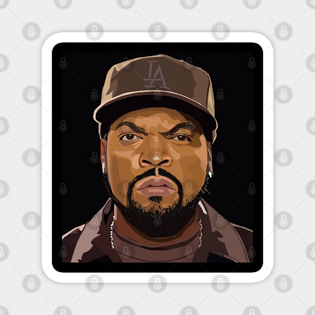 Ice Cube rapper Magnet by PulsePeople