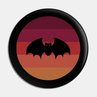 Retro Stripes Bat Pin