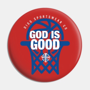 GOD IS GOOD (RED & BLUE) Pin