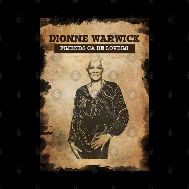 Vintage Old Paper 80s Style Dionne Warwick by Madesu Art