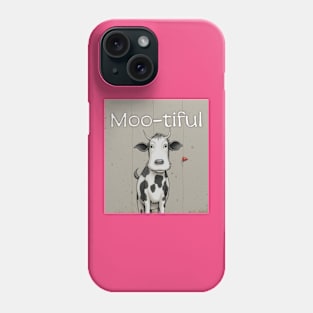 Cow with Moo-tiful day Phone Case