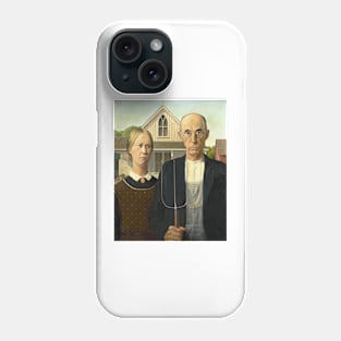 Grant Wood American Gothic Art Poster 1930 Regionalism Vintage Print American Painter Phone Case