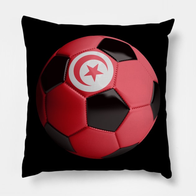 Tunisia Soccer Ball Pillow by reapolo