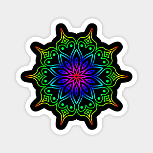 Rainbow Mandala Magnet