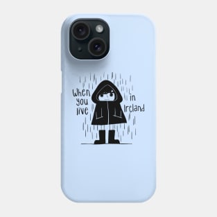 Irish weather. Black and White Crayolina Phone Case