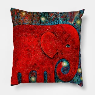 Red elephant Pillow