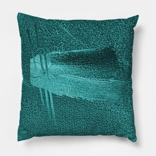 Teal Minimalist Abstract Design Pillow