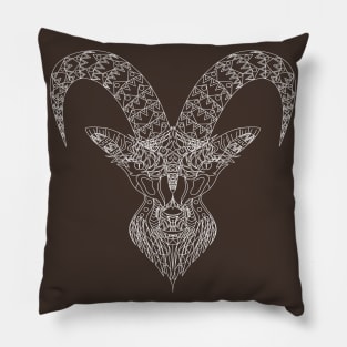 the goat in the mantra mandala ecopop Pillow