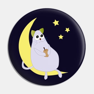 Cute Cat Looks At Stars Pin