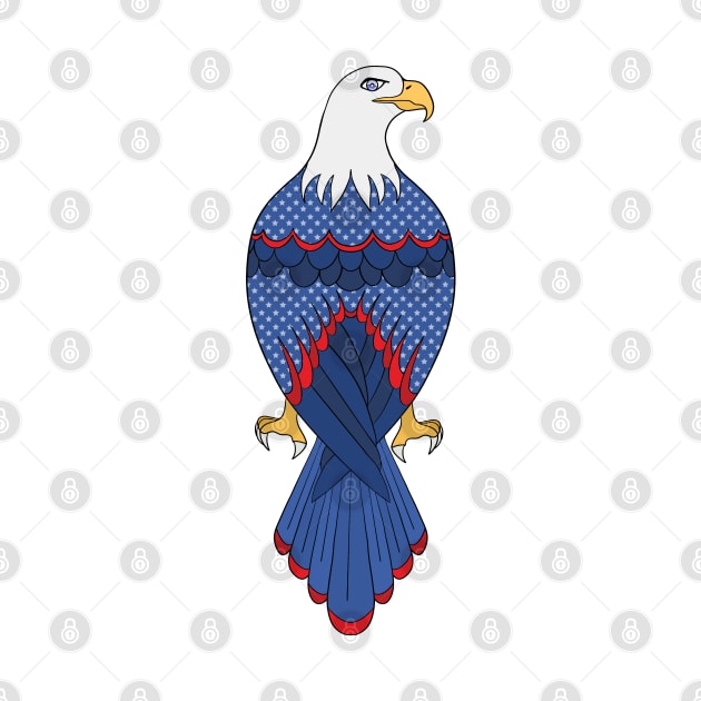 Blue, red and white starry eagle by DiegoCarvalho