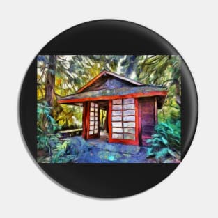 Japanese Tea House in the Woods Pin