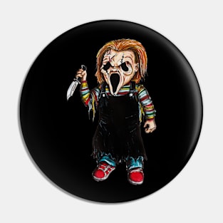 Screaming Chuck! Horror MashUp! Pin