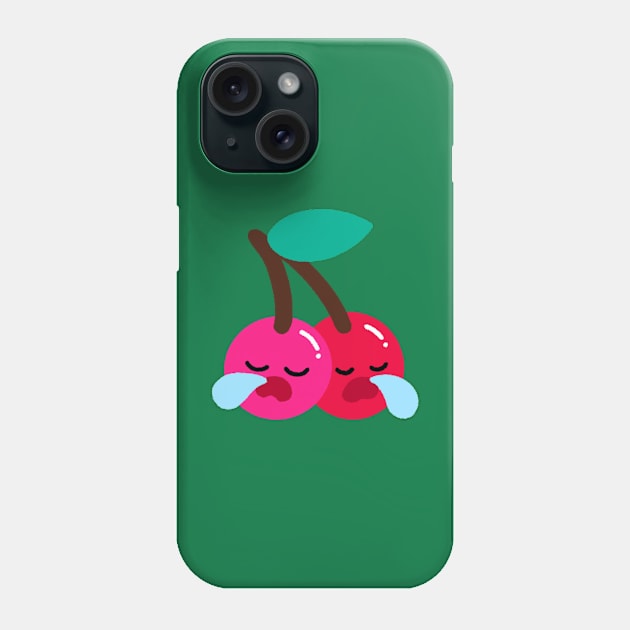 sleepy cherry Phone Case by dotbyedot