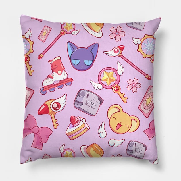 Sakura Card Captor - Pink Pillow by LonelyBunny