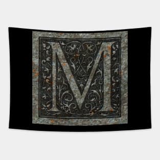 M written in Stone Tapestry