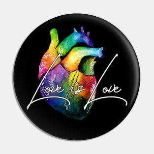 Love is Love Heart Pin